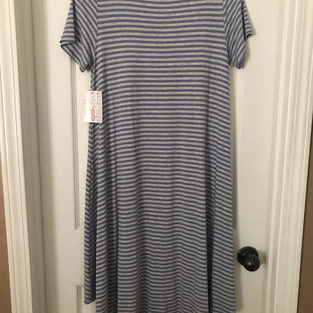 LuLaRoe Carly Super Soft Cotton gray/periwinkle S - Picture 4 of 5